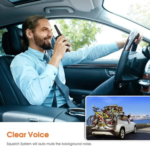 Vista 3 de Walkie Talkies de largo alcance Topsung M880, Radio bidireccional para adultos con pantalla LCD/Walkie Talkies resistentes con cancelación de ruido