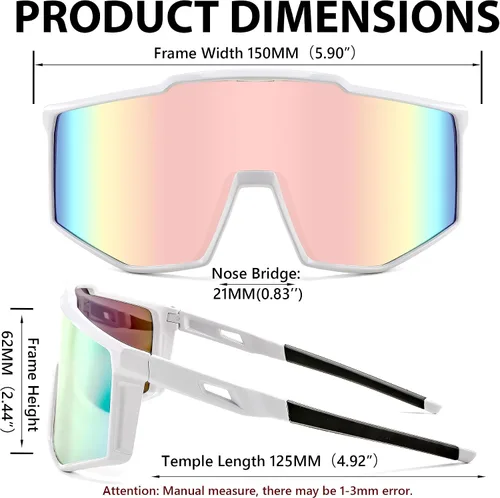 Vista 9 de FEISEDY Gafas de sol deportivas para jóvenes, adolescentes y adultos, gafas de sol para ciclismo, béisbol y tenis, gafas de sol para hombres