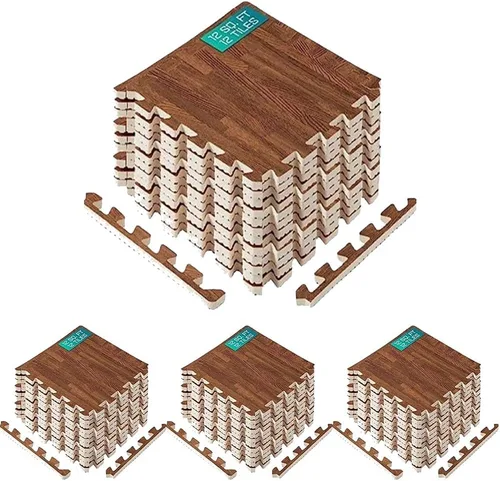 Vista 11 de Yes4All Alfombrillas Entrelazadas de EVA, Baldosas de Suelo tipo Rompecabezas, Acolchado de Suelo de Espuma con Borde para Muebles, Espacio