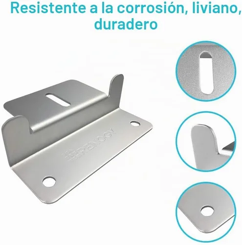 Vista 2 de Renogy Soportes de montaje en Z para panel solar, aluminio ligero, construcción libre de corrosión para RVs, remolques, barcos, yates, pared y otra
