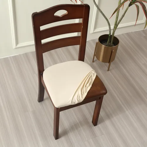 Vista 22 de Juego de 4 fundas de asiento para silla, elásticas, estampadas, para comedor, cuadradas, extraíbles y lavables, fundas de cojín para cocina, oficina