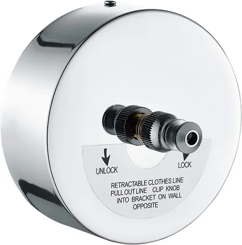 Vista 9 de JOOM Tendedero retráctil de acero inoxidable resistente de 9 pies (máx.) para colgar y secar en baño, lavandería, hoteles, acabado cromado