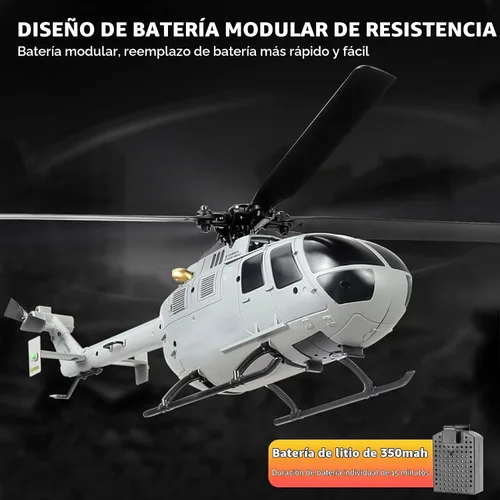 Vista 7 de GoolRC C186 Helicóptero de control remoto Drone de control remoto de una sola hélice sin Ailerons Estabilización de giroscopio de 6 ejes Control