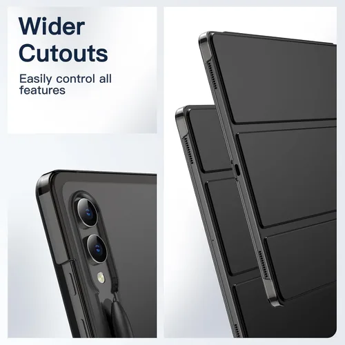 Vista 7 de JETech Funda para Samsung Galaxy Tab S10 Ultra/Tab S9 Ultra de 14.6 pulgadas, funda protectora translúcida con soporte de tres pliegues en la parte