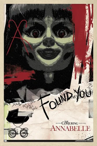 Vista 7 de Trends International Annabelle - Póster de pared de Found You, 14.725 x 22.375 pulgadas, versión enmarcada de madera de granero