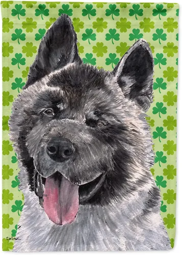 Vista 250 de Caroline's Treasures SS4442GF Affenpinscher Bandera de jardín con retrato de trébol del día de San Patricio para buzón, bandera decorativa