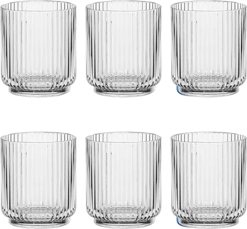 Vista 14 de TarHong Mesa - Vasos de plástico prémium apilables para bebidas y vino, 15 onzas, transparente, juego de 6