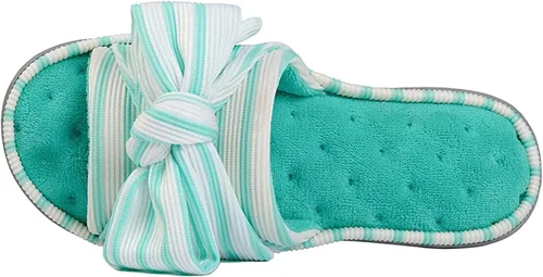 Vista 4 de ULTRAIDEAS - Pantuflas de espuma viscoelástica para mujer, con puntera abierta y correa ajustable, pantuflas de meter sin agujetas para mujer, forro