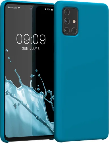 Vista 288 de kwmobile Funda Compatible con Samsung Galaxy A14 5G - Funda de teléfono de TPU y silicona con acabado suave - Verde Lima