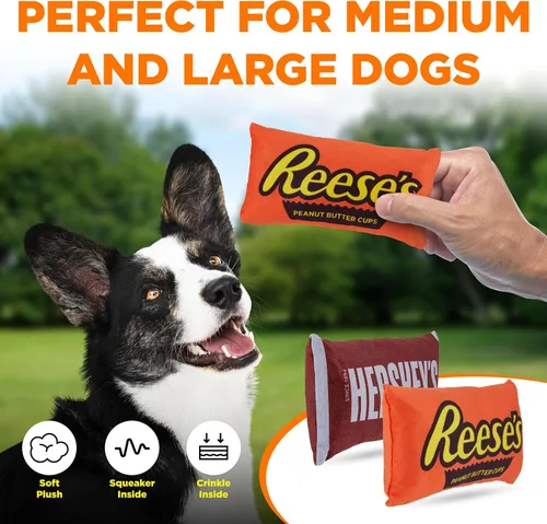 Vista 5 de HERSHEY'S Juguetes para perros - Lindos juguetes para cachorros