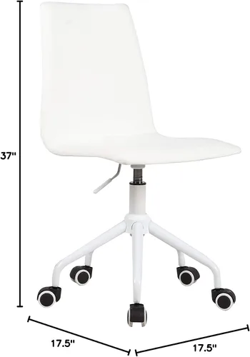 Vista 2 de Urban Lifestyle Silla giratoria de lino, color blanco