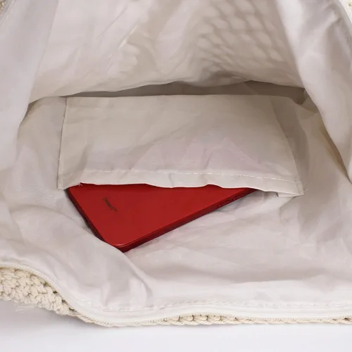 Vista 4 de Goclothod Bolsos de moda Bolso de paja tejido para mujer, bolso de mano de playa de verano