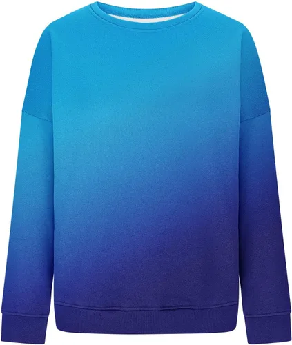 Vista 5 de Dademeo Camisetas de otoño para mujer, estilo casual, con cuello redondo, sin botones, cómodas, de manga larga, de gran