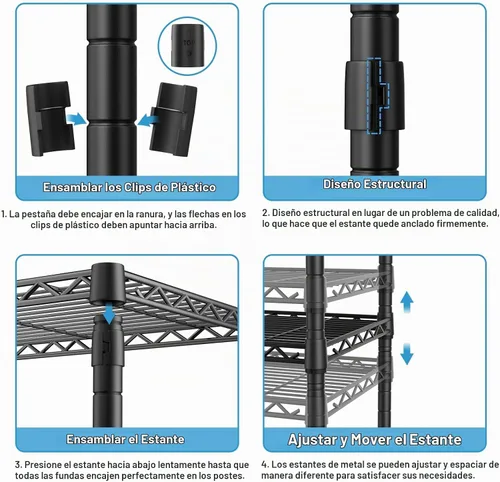 Vista 7 de F7 Plus - Perchero para colgar ropa, color negro Heavy Duty Garment Rack, 6-Tiers Freestanding Portable Closet Storage Racks 68'' W × 14.6'' D ×