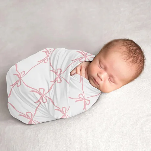 Vista 10 de Sweet Jojo Designs Manta para envolver al bebé con diseño floral bohemio de jardín y flores para bebé recién nacido, tejido ligero elástico