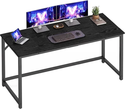 Vista 8 de VASAGLE Escritorio para computadora, escritorio de juegos con marco