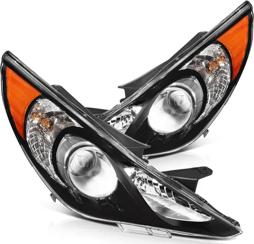 Vista 14 de Conjunto de faros delanteros LSAILON para Hyundai Sonata 2011-2014 Carcasa negra+92101-3Q000+luz alta: H1