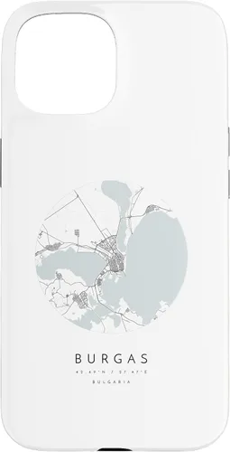 Vista 6 de Burgas Bulgaria Coordinates map - Carcasa para iPhone 16