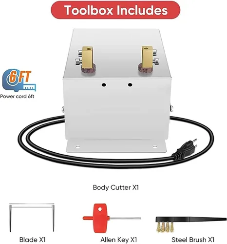 Vista 6 de High-Temperature Electric Rope Cutter with Hot Knife Technology, 500℃ for Effortless Fabric & Webbing Cutting, for DIY Projects (60w)