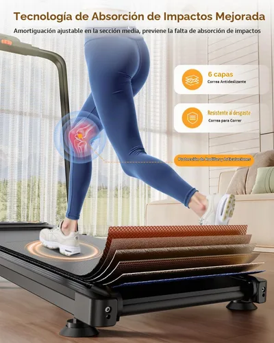 Vista 6 de Foldable Treadmill with 10% Incline, Upgrade 3.5HP Low Noise Walking Pad Treadmill with Handle Bar, Trisomy 4 in 1 Portable Under Desk Treadmills
