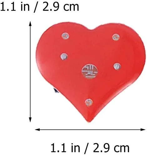 Vista 6 de El Mammoth eléctrico rojo LED enciende encendido encendido corazón broches