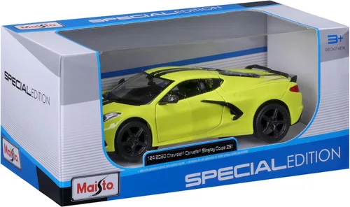 Vista 7 de Maisto 1:24 SE 2020 Chevrolet Corvette Stingray Z51 - Amarillo