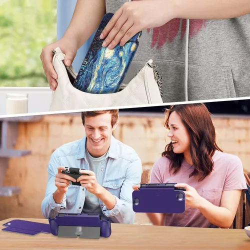 Vista 7 de Fintie Funda con tapa para el modelo OLED de Nintendo Switch Seguro para pantalla Carcasa delgada de TPU suave con cubierta frontal desmontable
