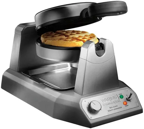 Vista 6 de Waring Commercial WW180X waflera belga simple de resistencia alta, placas antiadherentes recubiertas, produce 25 waffles por hora, 120V, 1200W