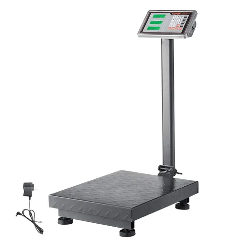 Vista 9 de VEVOR Báscula de plataforma digital para computación, carga de 660 libras, báscula de piso de computación de precisión de 0.1 libras con LB/kg