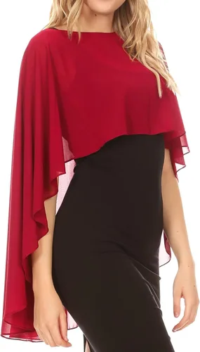 Vista 4 de Sakkas Anya - Abrigo de gasa suave para mujer, para boda, dama de honor, bolero