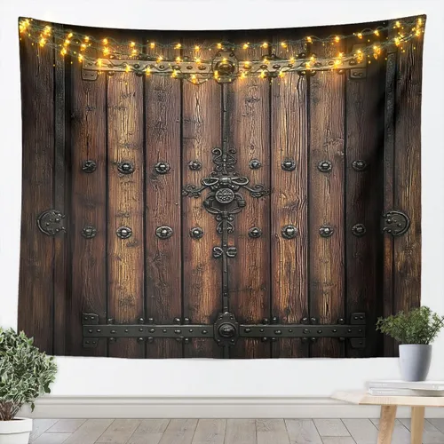 Vista 18 de Castle Fairy Tapiz con estampado de leopardo, guepardo africano, tapices para colgar en la pared de la habitación, piel de animal salvaje gris