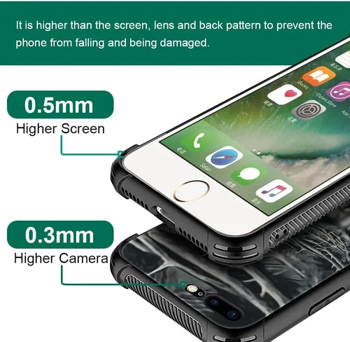 Vista 4 de DAIZAG Funda compatible con iPhone 7 Plus/8 Plus, funda suave a prueba de golpes para niños y hombres, funda de regalo, bandera estadounidense