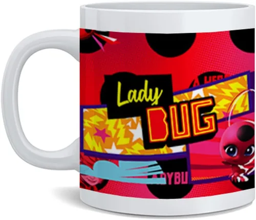 Vista 4 de Taza de cerámica con logotipo de Miraculous Ladybug and Cat Noir Adrien Agreste Cat Noir, serie de televisión de dibujos animados, película