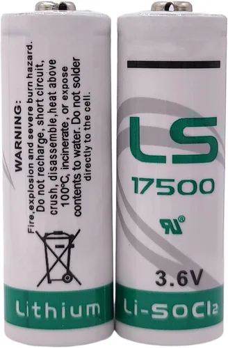 Vista 4 de 5 baterías de litio LS17500 (ER17500) de 3.6 voltios A (3600 mAh) de repuesto para respaldo de emergencia LS17500