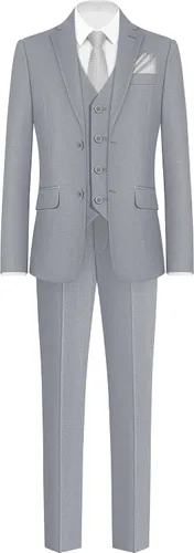 Vista 5 de Marvelous World - Conjunto de traje formal de corte entallado para niños, cintura ajustable
