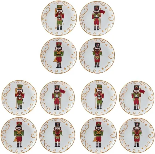 Vista 8 de Certified International Holiday Magic Nutcracker - Juego de 4 platos de postre/ensalada de 9 pulgadas, multicolor, mediano, juego de 4
