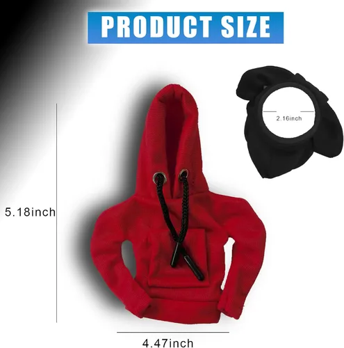 Vista 2 de Funda para palanca de cambios de automóvil, sudadera con capucha, cubierta para perilla de palanca de cambios automática, accesorios interiores