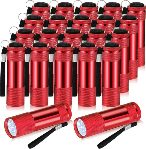 Vista 9 de VIHOSE 20 piezas de linternas mini a granel, linterna de mano brillante de aluminio con cordón, linternas LED pequeñas para lectura nocturna Lovely