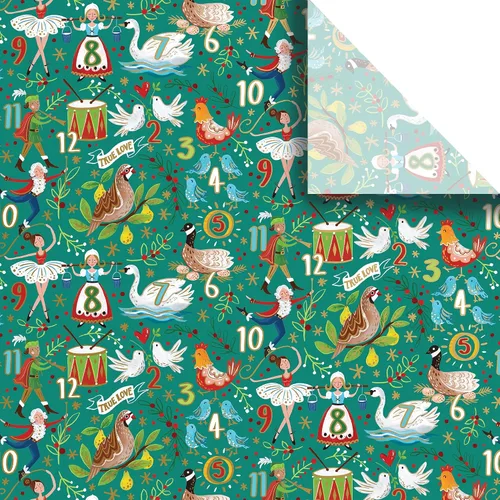 Vista 26 de Jillson Roberts Pañuelo de regalo de cumpleaños impreso de 20 x 30 pulgadas, globo blanco (48 hojas plegadas)
