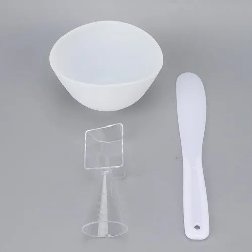 Vista 6 de Juego de cuencos para mezclar mascarillas faciales, 3 piezas, kit de herramientas de mezcla de mascarillas con cuchara medidora, máscara facial
