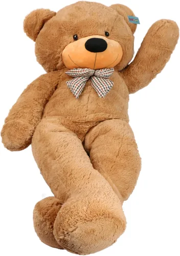 Vista 2 de Joyfay Oso de peluche gigante de 63 pulgadas, color marrón claro, enorme 5.25 pies, oso de peluche, regalo grande de San Valentín