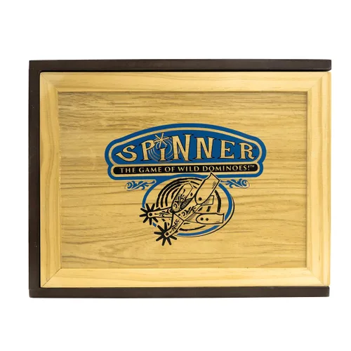 Vista 2 de Front Porch Classics, Juego de dominó Spinner en estuche de madera coleccionable de Front Porch Classics para 2 a 8 jugadores a partir de 8 años