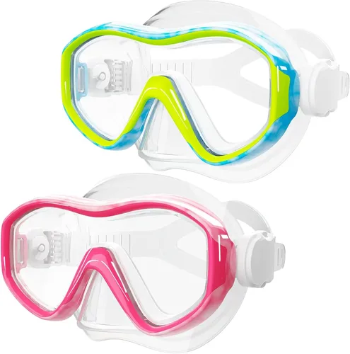 Vista 6 de Kids Swim Goggles with Nose Cover, Snorkel Diving Mask for Boys Girls Ages 5-15, Anti-Fog Clear View Swimming Goggles
