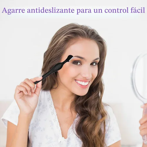 Vista 4 de Mudder - 21 fundas para recortadora de cejas, color negro Facial Shaver for Women Makeup, Multipurpose Dermaplaning Tool with Safety Guard