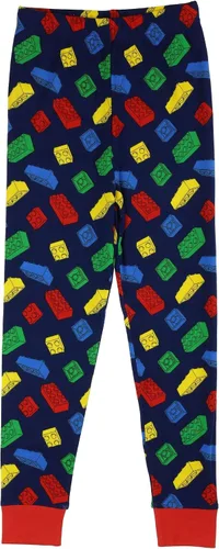 Vista 3 de LEGO Conjunto de pijama de algodón de 2 piezas para niños, talla 4 a 10, azul marino, Azul Marino
