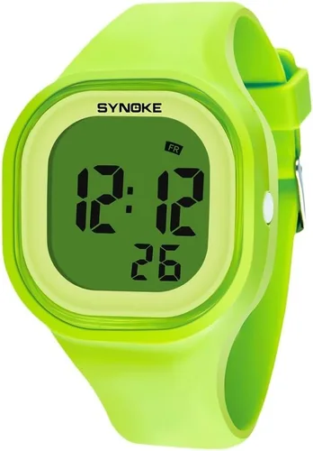 Vista 13 de Relojes digitales para mujer, pantalla LED, correa de silicona, reloj militar, multifunción, impermeable, alarma, cronómetro, retroiluminación LED