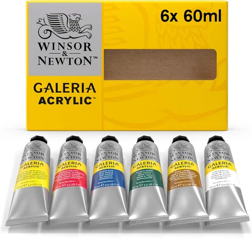 Vista 14 de Winsor & Newton Galeria - Set de pintura acrílica, 5 tubos de 60ml (2-oz), Metálico Introductory Acrylic Paint made with Professional Pigments