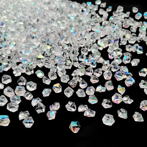 Vista 11 de Rellenos de Jarrón Negros para Decoración del Hogar, Cubitos de Hielo Triturado Falsos, Rellenos de Jarrón, 150 piezas Cubitos de Hielo Falsos