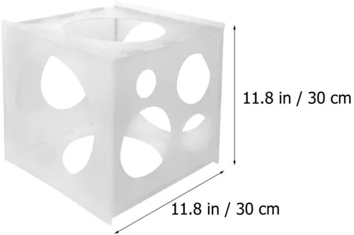 Vista 2 de ABOOFAN Caja de medición de globos de plástico de 11 agujeros, herramienta de medición de tamaño de globo para decoración de globos, arcos