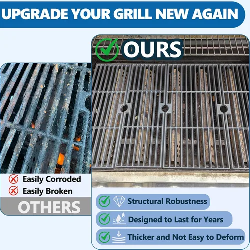 Vista 7 de SafBbcue Rejillas de cocción de 18 3/16 pulgadas para Charbroil Performance G422-0012-W1 G422-0013-W1 463243518 463243519 463275717 4632755177